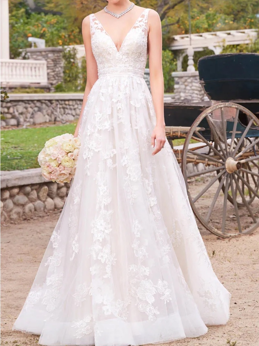Kitty Chen V-Neck Bridal Gown